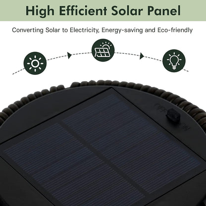 Lampada solare da pavimento per esterni, confezione da 2, lampada solare da patio in vimini per tutte le stagioni, lampada solare da esterno impermeabile per veranda, cortile, giardino