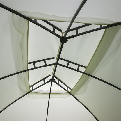 Gazebo da esterno Outsunny da 10' x 13' con pareti laterali, tetto a doppia ventilazione, struttura in acciaio