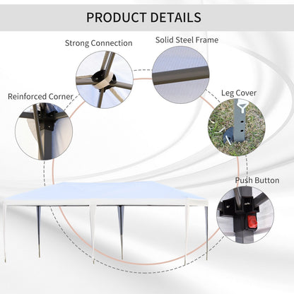 Tendalino pieghevole Outsunny Heavy Duty con telaio robusto, tetto anti-UV, borsa per il trasporto per patio, cortile, spiaggia, giardino