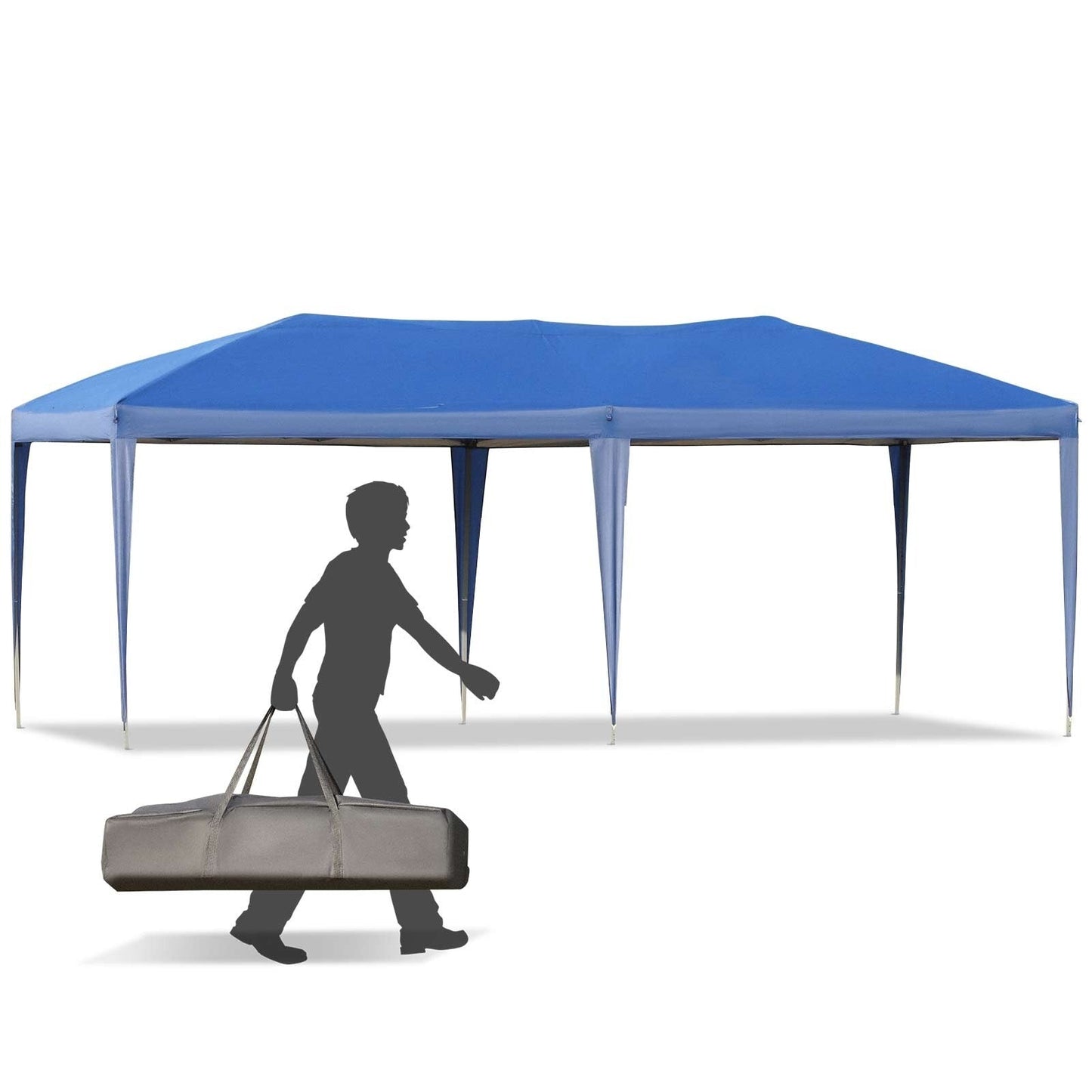 Tendalino pieghevole Outsunny Heavy Duty con telaio robusto, tetto anti-UV, borsa per il trasporto per patio, cortile, spiaggia, giardino