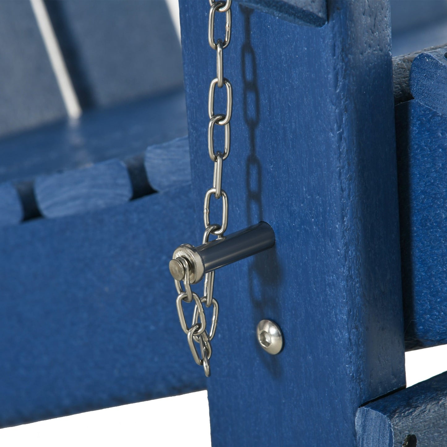 Sedia pieghevole Adirondack Outsunny, sedie da spiaggia in plastica HDPE per esterni adatte a tutte le stagioni, per patio, terrazza e mobili da giardino