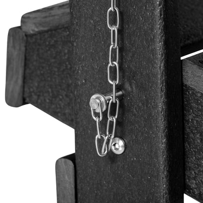 Sedia pieghevole Adirondack Outsunny, sedie da spiaggia in plastica HDPE per esterni adatte a tutte le stagioni, per patio, terrazza e mobili da giardino