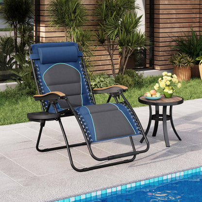 Poltrona reclinabile regolabile con braccioli larghi e portabicchieri, imbottita, oversize XL, a gravità zero - N/D