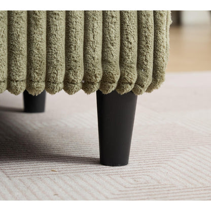 Divano letto regolabile in velluto a coste soffice e chaise longue oversize