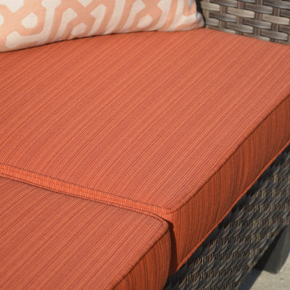 Set di 5 mobili da giardino in vimini con schienale alto OVIOS