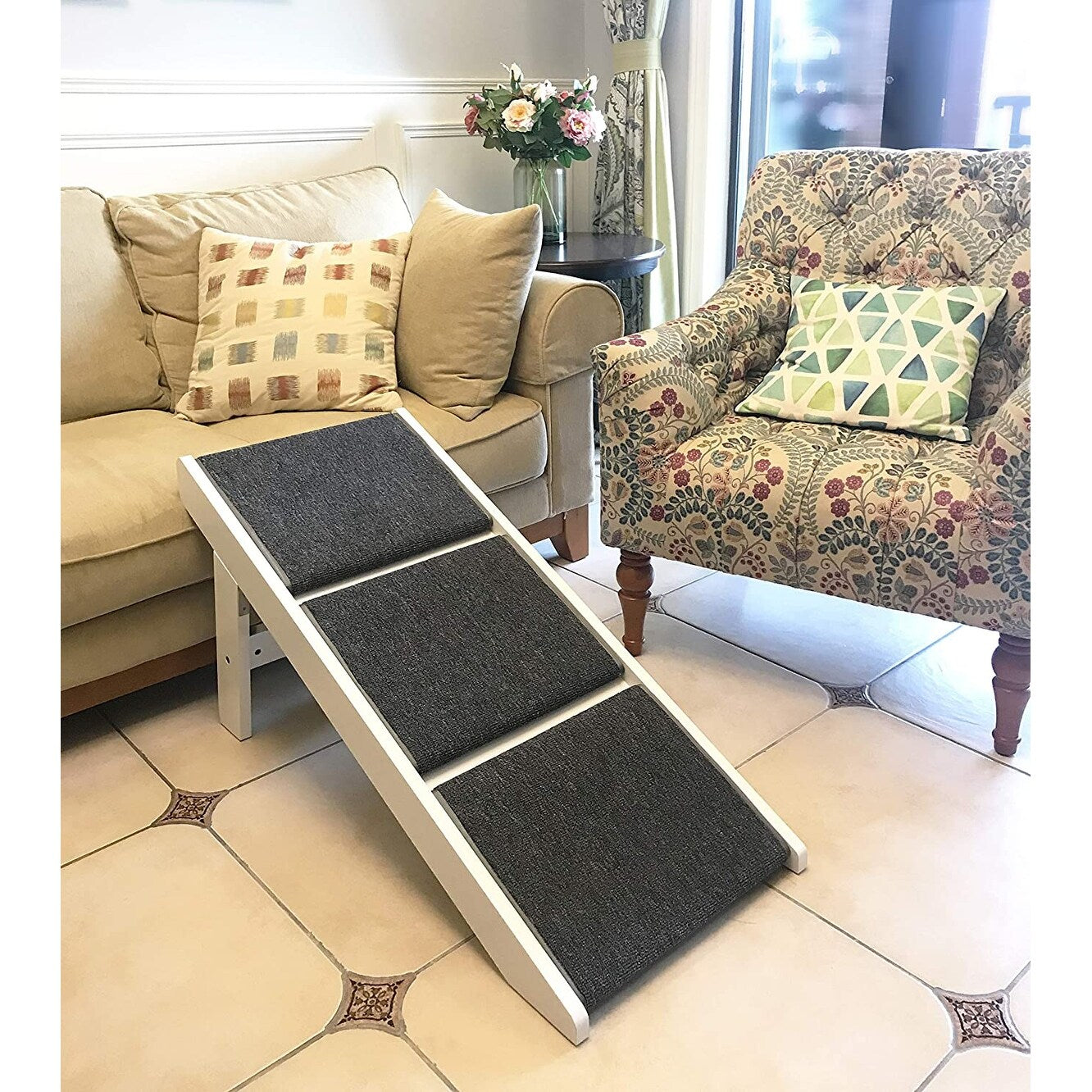 PAWLAND Scale pieghevoli portatili 2 in 1 per cani e gatti, cucce alte, gradini per cani, sgabello per animali domestici facile da salire