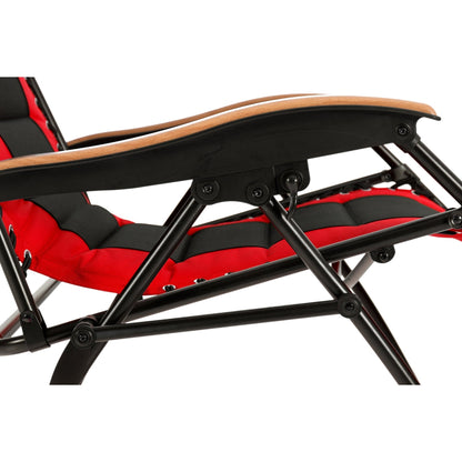 Poltrona reclinabile regolabile con braccioli larghi e portabicchieri, imbottita, oversize XL, a gravità zero - N/D