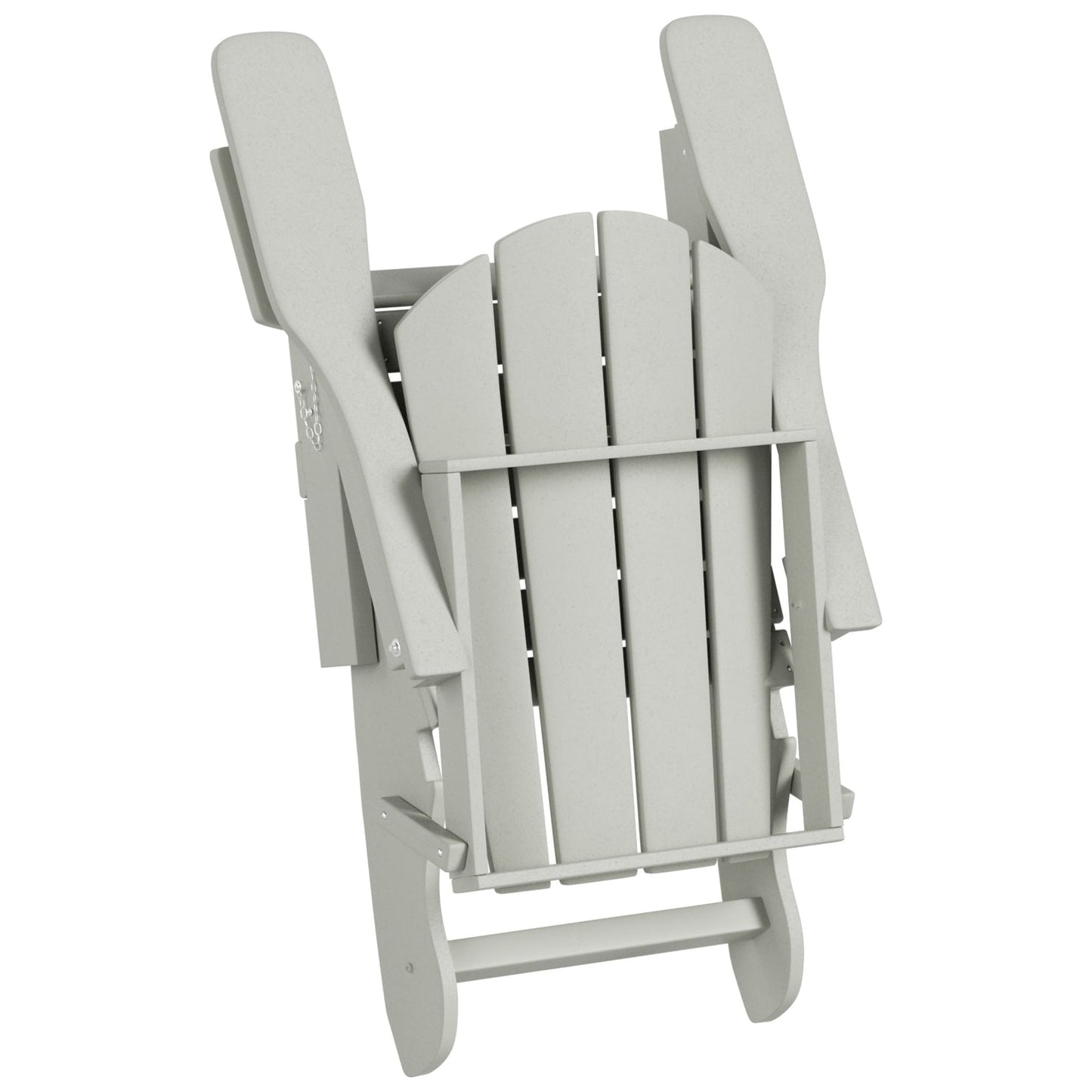 Sedia Adirondack pieghevole per esterni e patio Polytrends Laguna HDPE, adatta a tutte le stagioni, con pouf (set da 2 pezzi)