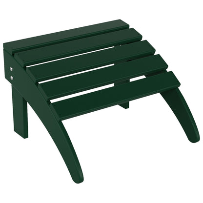 Sedia Adirondack pieghevole per esterni e patio Polytrends Laguna HDPE, adatta a tutte le stagioni, con pouf (set da 2 pezzi)