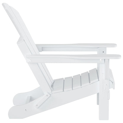 Sedia Adirondack pieghevole per esterni e patio Polytrends Laguna HDPE, adatta a tutte le stagioni, con pouf (set da 2 pezzi)