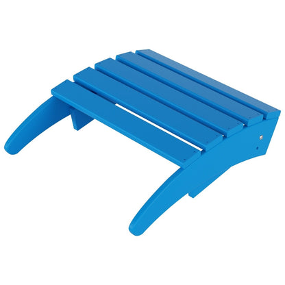 Sedia Adirondack pieghevole per esterni e patio Polytrends Laguna HDPE, adatta a tutte le stagioni, con pouf (set da 2 pezzi)