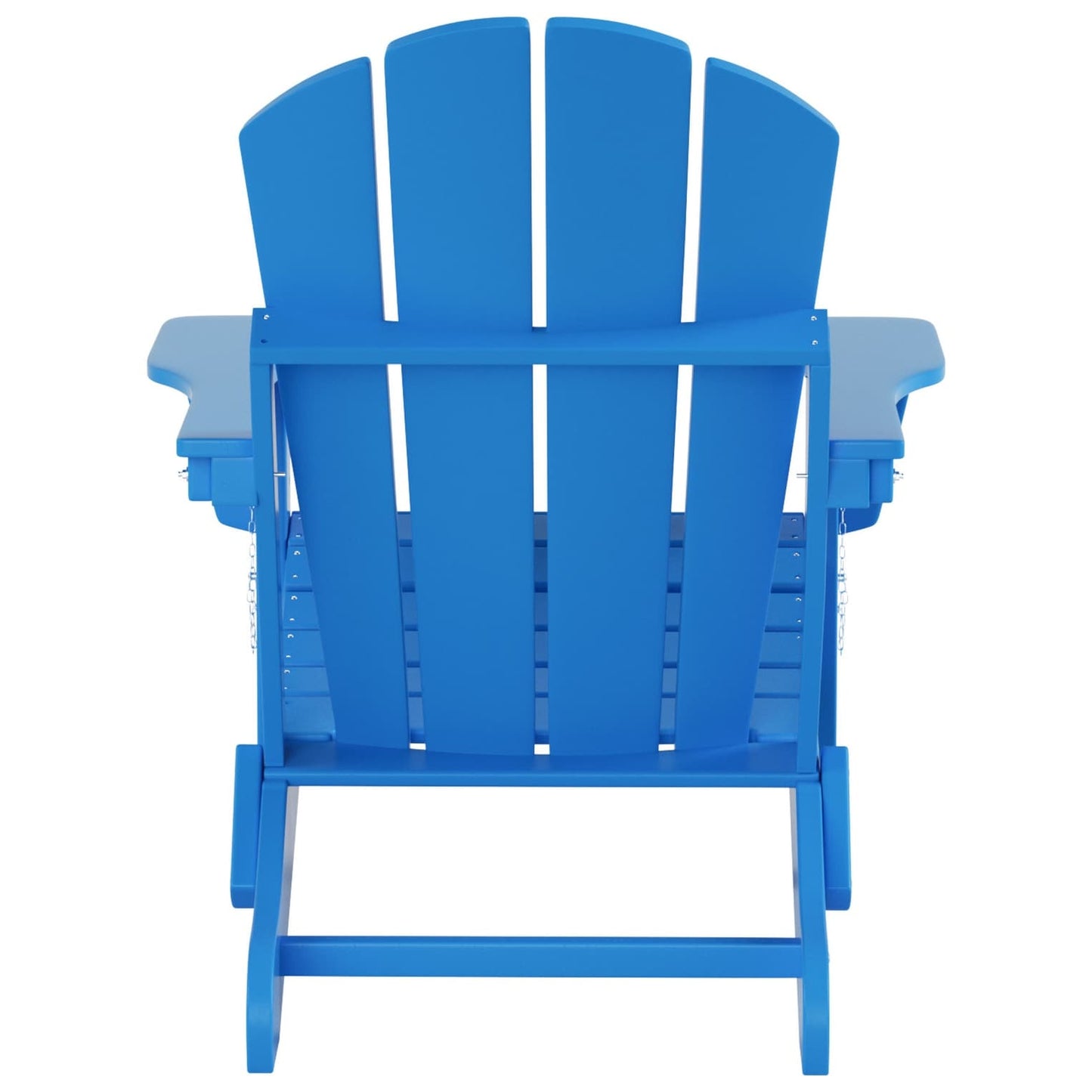 Sedia Adirondack pieghevole per esterni e patio Polytrends Laguna HDPE, adatta a tutte le stagioni, con pouf (set da 2 pezzi)