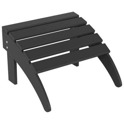 Sedia Adirondack pieghevole per esterni e patio Polytrends Laguna HDPE, adatta a tutte le stagioni, con pouf (set da 2 pezzi)