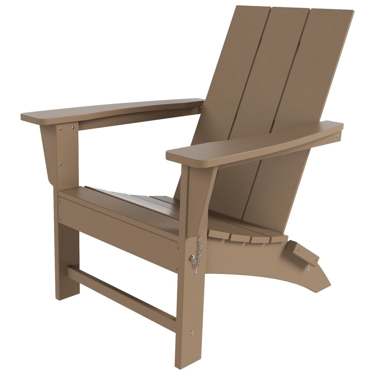 Sedia Adirondack pieghevole moderna ed ecologica per uso commerciale e residenziale, adatta a tutte le condizioni atmosferiche, Polytrends Shoreside