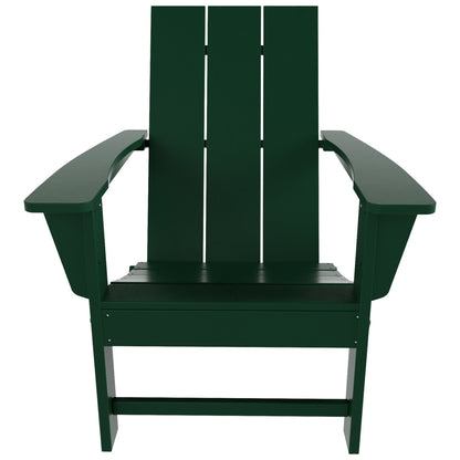 Sedia Adirondack pieghevole moderna ed ecologica per uso commerciale e residenziale, adatta a tutte le condizioni atmosferiche, Polytrends Shoreside