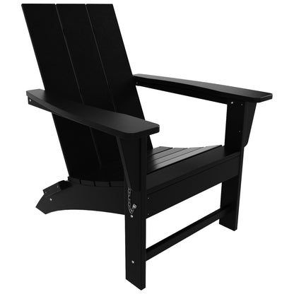 Sedia Adirondack pieghevole moderna ed ecologica per uso commerciale e residenziale, adatta a tutte le condizioni atmosferiche, Polytrends Shoreside