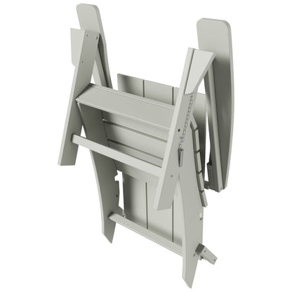 Sedia Adirondack pieghevole moderna ed ecologica per uso commerciale e residenziale, adatta a tutte le condizioni atmosferiche, Polytrends Shoreside