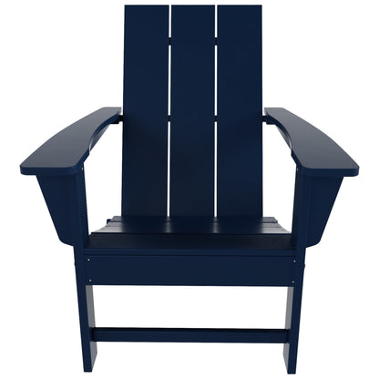 Sedia Adirondack pieghevole moderna ed ecologica per uso commerciale e residenziale, adatta a tutte le condizioni atmosferiche, Polytrends Shoreside