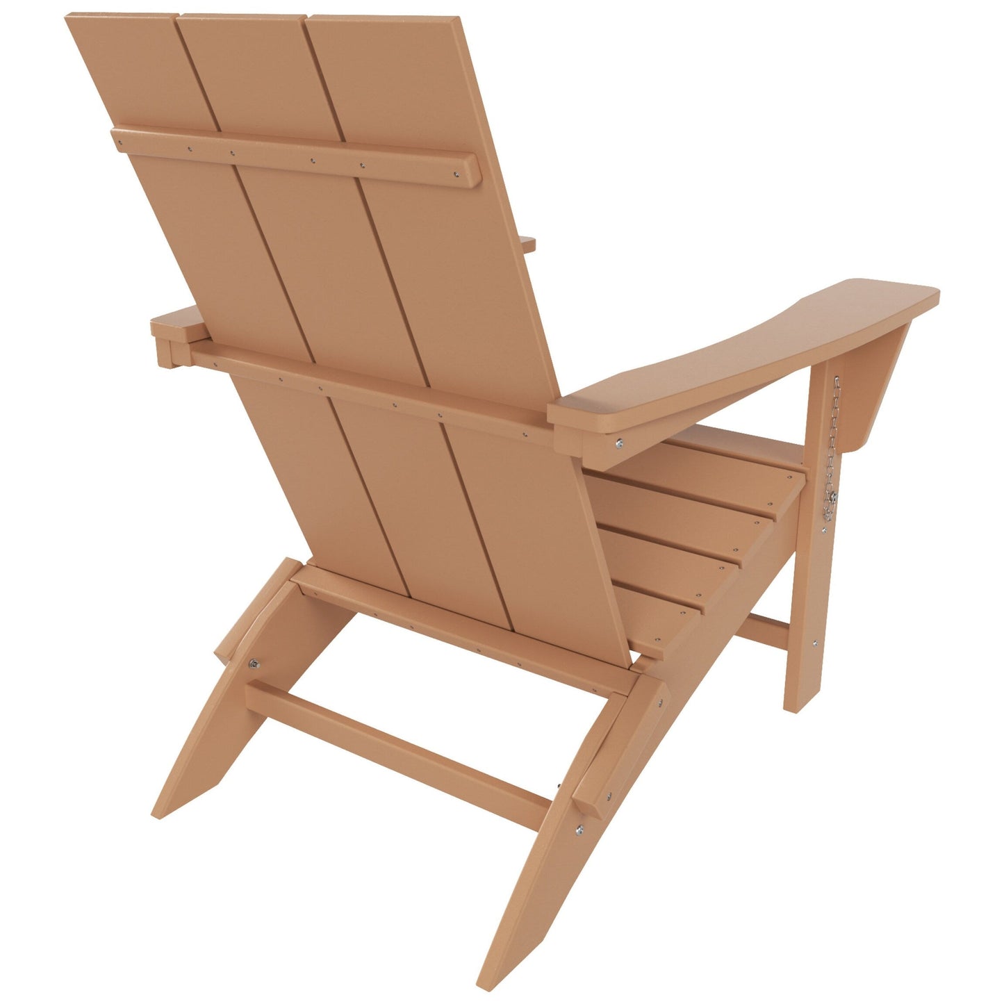 Sedia Adirondack pieghevole moderna ed ecologica per uso commerciale e residenziale, adatta a tutte le condizioni atmosferiche, Polytrends Shoreside
