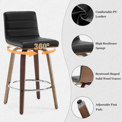 26/29 Sgabelli da bar/bancone girevoli in similpelle, set da 2/3