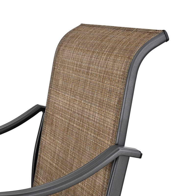 Sedia da bar girevole con schienale alto in metallo per esterni Patio Festival (confezione da 2)