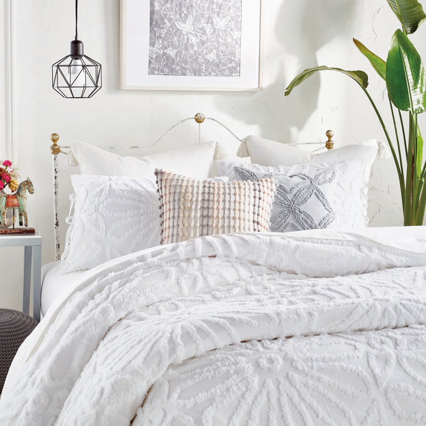 Set copripiumino con medaglione in ciniglia Peri Home