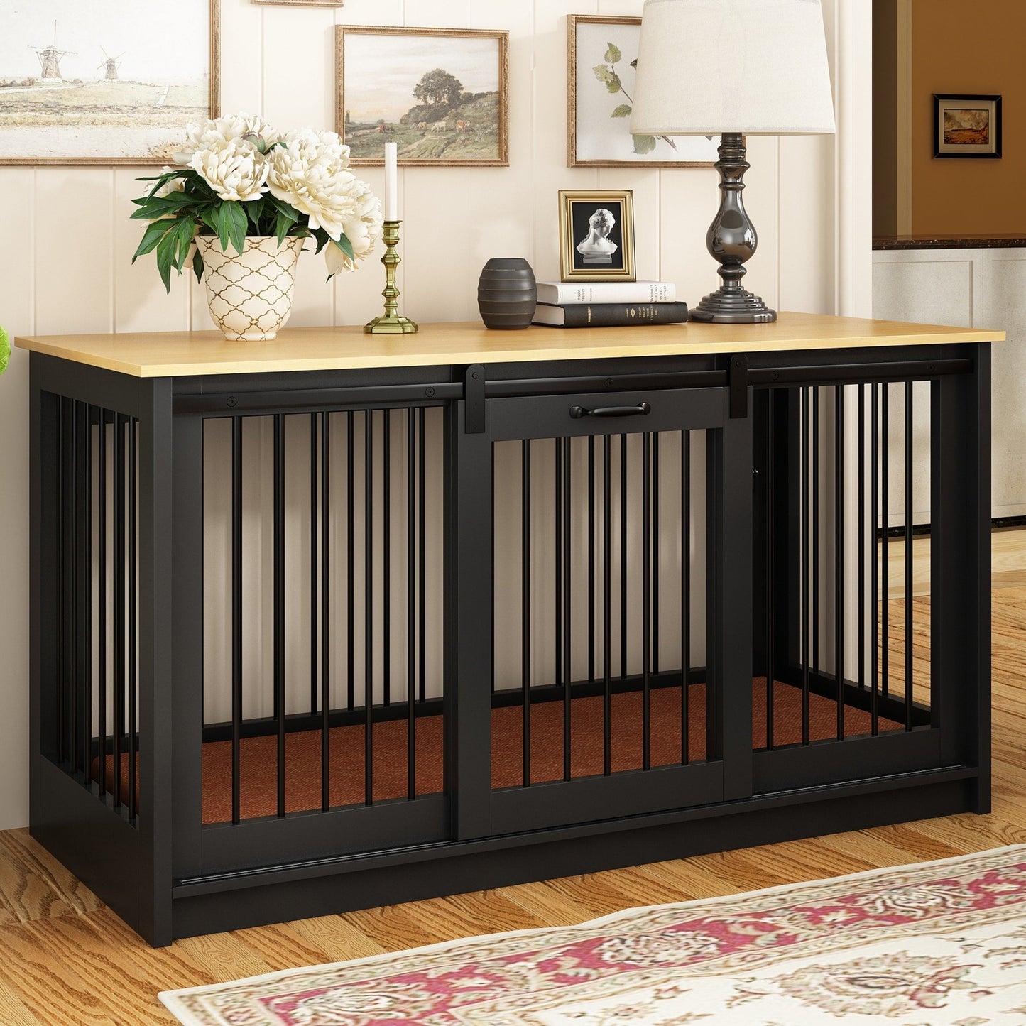 Pet Residence con rinforzo in tubo di ferro, elegante e robusta cuccia per cani