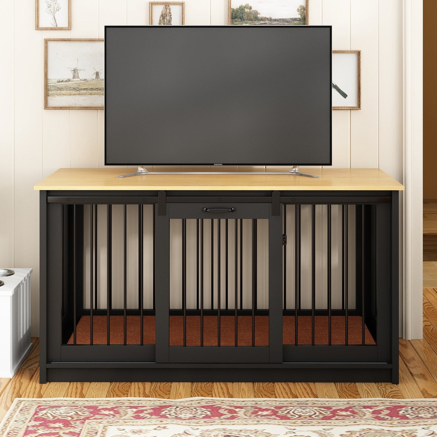 Pet Residence con rinforzo in tubo di ferro, elegante e robusta cuccia per cani