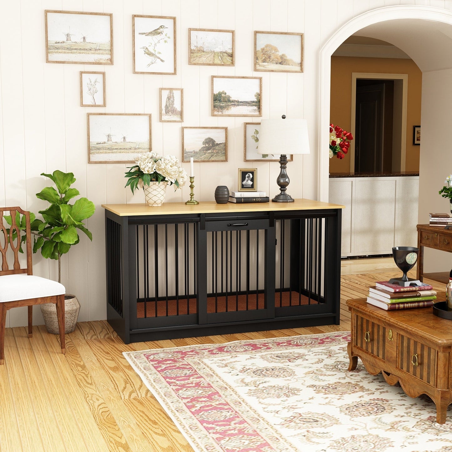 Pet Residence con rinforzo in tubo di ferro, elegante e robusta cuccia per cani