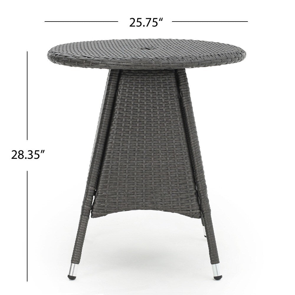 Set da bistrot in vimini da 3 pezzi Peterson Outdoor con cuscini di Christopher Knight Home