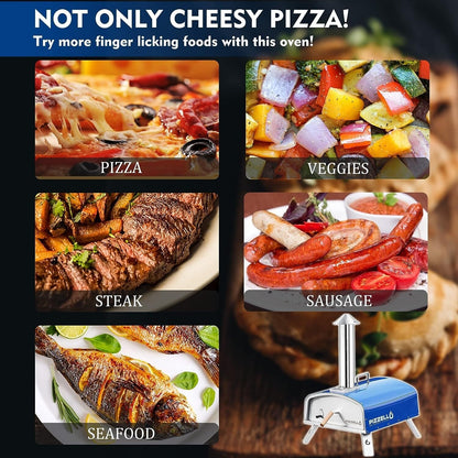 Forno per pizza a legna da esterno, forno per pizza portatile con pala per pizza e borsa per il trasporto - 16 pollici