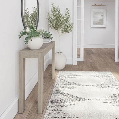 Tavolo consolle moderno con travi e assi - 46