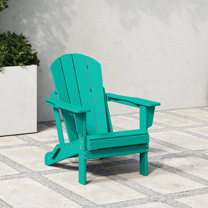 Sedia Adirondack pieghevole per esterni e patio, resistente allo sbiadimento e a tutte le condizioni atmosferiche, Polytrends Laguna