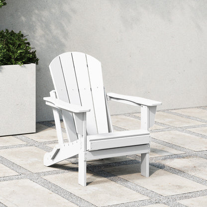Sedia Adirondack pieghevole per esterni e patio, resistente allo sbiadimento e a tutte le condizioni atmosferiche, Polytrends Laguna