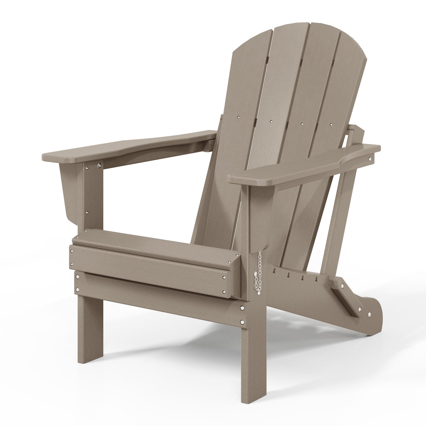Sedia Adirondack pieghevole per esterni e patio, resistente allo sbiadimento e a tutte le condizioni atmosferiche, Polytrends Laguna