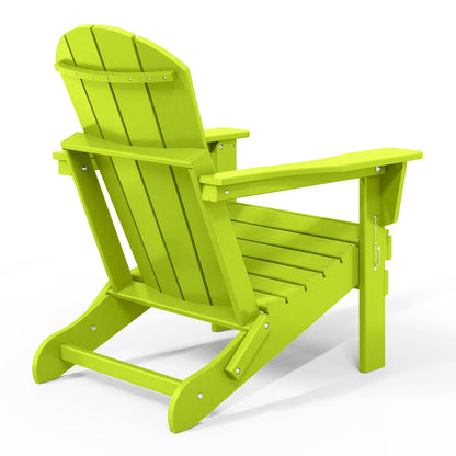 Sedia Adirondack pieghevole per esterni e patio, resistente allo sbiadimento e a tutte le condizioni atmosferiche, Polytrends Laguna
