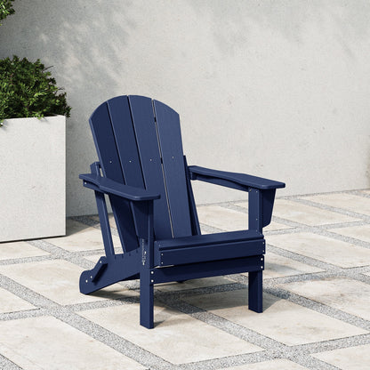 Sedia Adirondack pieghevole per esterni e patio, resistente allo sbiadimento e a tutte le condizioni atmosferiche, Polytrends Laguna