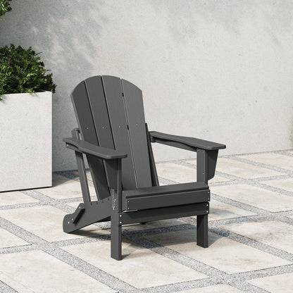 Sedia Adirondack pieghevole per esterni e patio, resistente allo sbiadimento e a tutte le condizioni atmosferiche, Polytrends Laguna