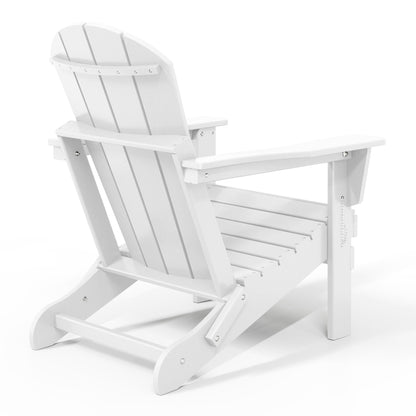 Sedia Adirondack pieghevole per esterni e patio, resistente allo sbiadimento e a tutte le condizioni atmosferiche, Polytrends Laguna