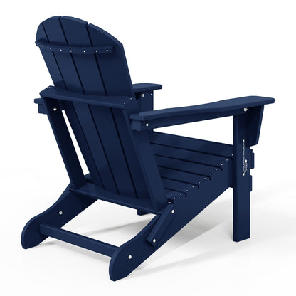 Sedie Adirondack pieghevoli per esterni e patio, resistenti alle intemperie, Polytrends Laguna (set da 2)