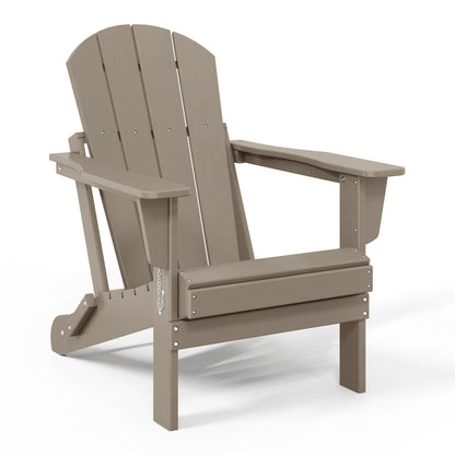 Sedie Adirondack pieghevoli per esterni e patio, resistenti alle intemperie, Polytrends Laguna (set da 2)