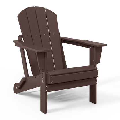 Sedie Adirondack pieghevoli per esterni e patio, resistenti alle intemperie, Polytrends Laguna (set da 2)