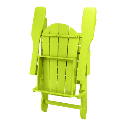 Sedie Adirondack pieghevoli per esterni e patio, resistenti alle intemperie, Polytrends Laguna (set da 4)