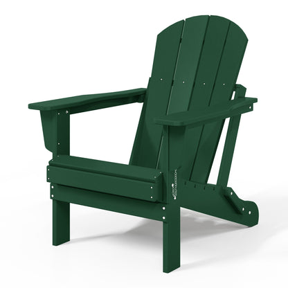 Sedie Adirondack pieghevoli per esterni e patio, resistenti alle intemperie, Polytrends Laguna (set da 4)
