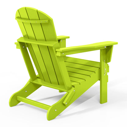 Sedie Adirondack pieghevoli per esterni e patio, resistenti alle intemperie, Polytrends Laguna (set da 4)