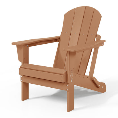 Sedie Adirondack pieghevoli per esterni e patio, resistenti alle intemperie, Polytrends Laguna (set da 4)