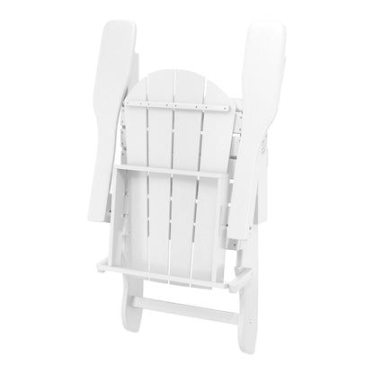 Sedie Adirondack pieghevoli per esterni e patio, resistenti alle intemperie, Polytrends Laguna (set da 4)