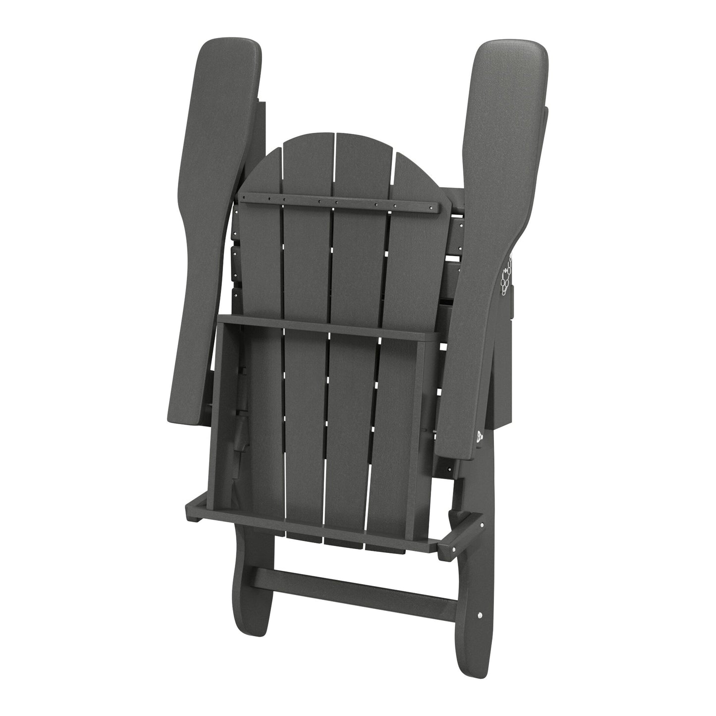 Sedie Adirondack pieghevoli per esterni e patio, resistenti alle intemperie, Polytrends Laguna (set da 4)