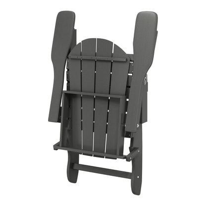 Sedie Adirondack pieghevoli per esterni e patio, resistenti alle intemperie, Polytrends Laguna (set da 4)