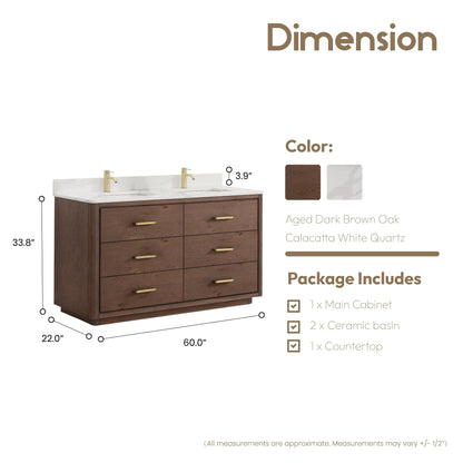 Mobile bagno Porto con piano in pietra di quarzo bianco senza specchio